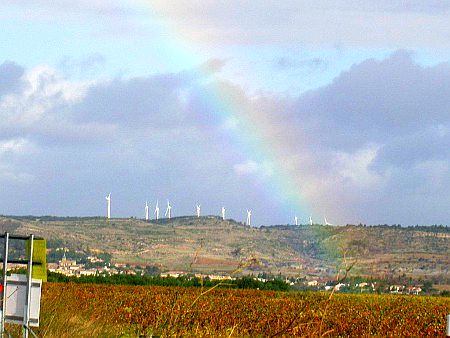 Windpark am Rande der Montagne noire