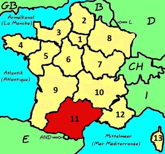 Regionen in Frankreich