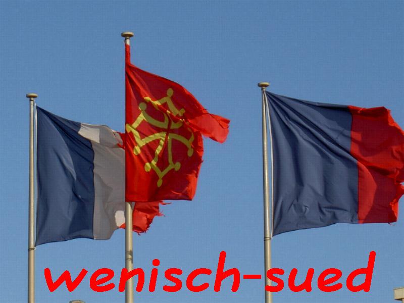 Sturmerprobte okzitanische Fahne