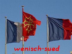 Sturmerprobte okzitanische Fahne